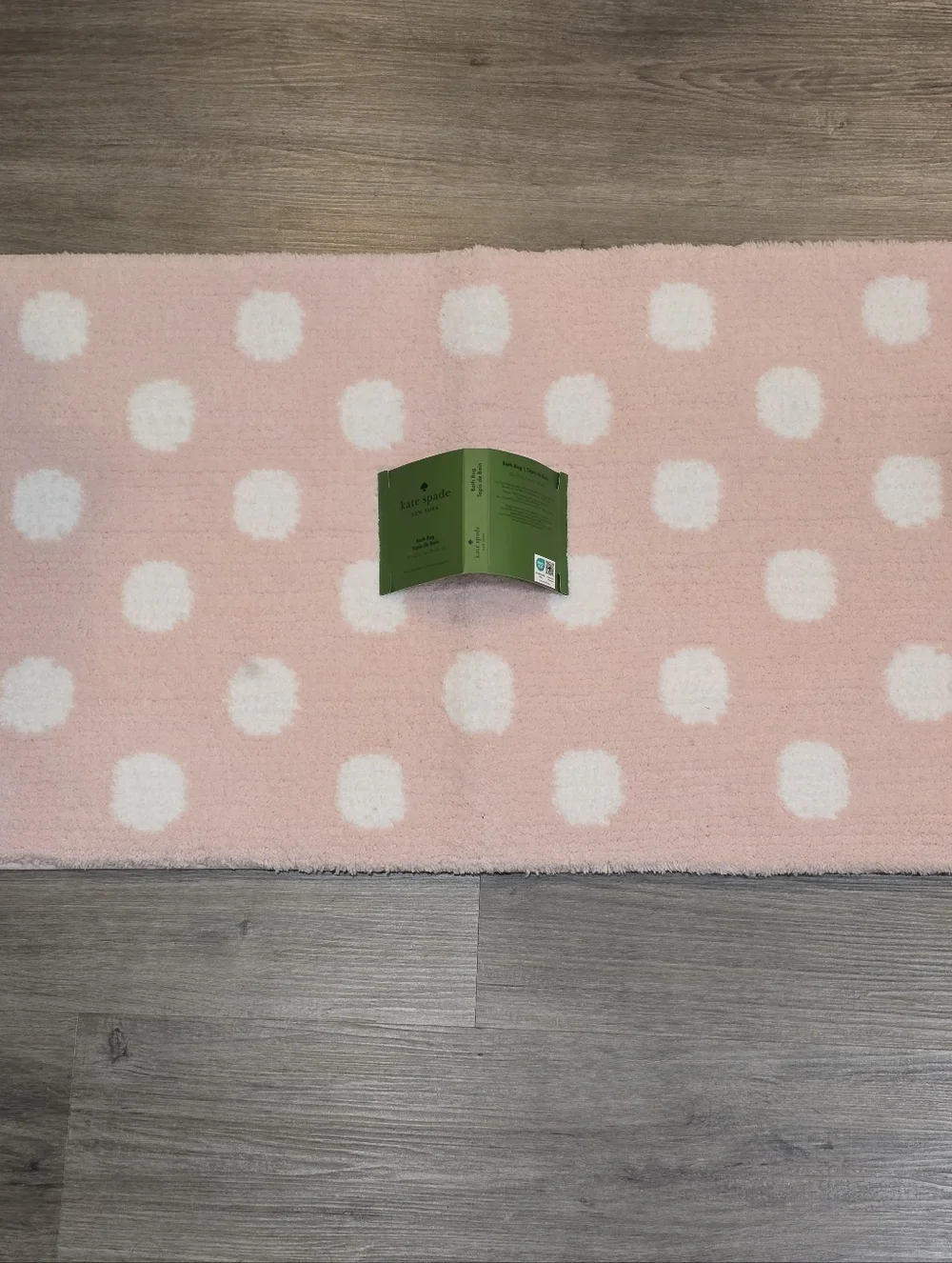 Kate Spade New York Pink and White Polka Dot Rug